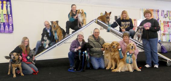 Happy dogs and their happy humans after class.
